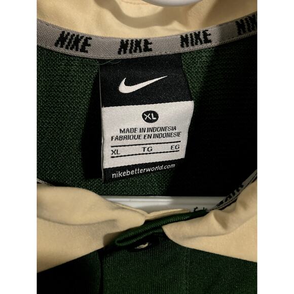 Nike Baylor University Polo Men's XL Green Logo Stripe Preppy Performance Golf - Picture 2 of 7